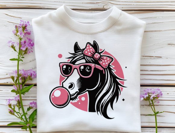 Download Cute Horse with Bow and Glasses Png - Cute horse Collection