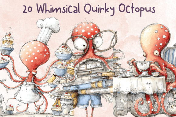 Download Whimsical Quirky Octopus Clipart - Whimsical Collection