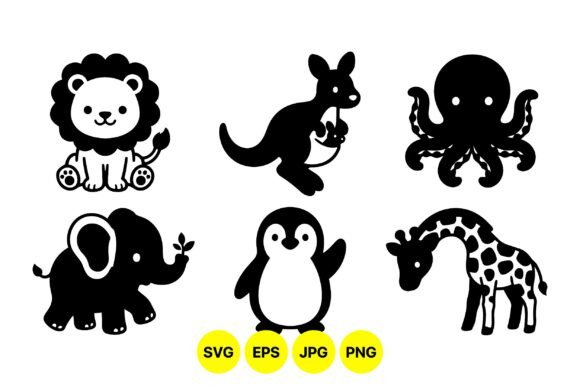 Download Cute Safari Animal Clipart Set - Cute safari animal clipart Collection