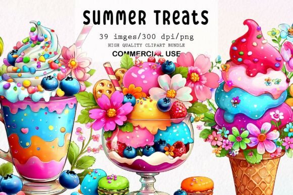 Download Whimsical Summer Treats Clipart Bundle - Whimsical Collection
