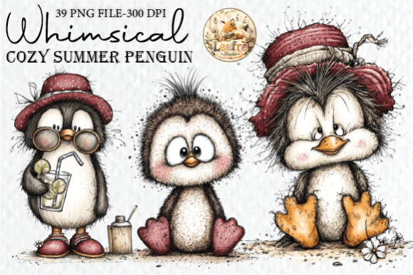 Download Whimsical Summer Penguin Clipart - Whimsical Collection