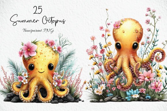 Download Whimsical Summer Octopus Clipart - Whimsical Collection