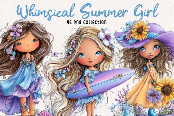 Download Whimsical Summer Girl Clipart - Whimsical Collection