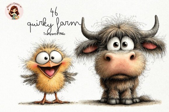 Download Whimsical Quirky Farm Animals PNG - Whimsical Collection