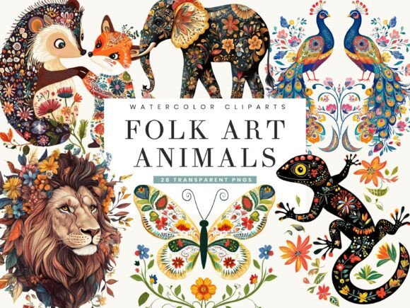 Download Whimsical Folk Art Animals Bundle - Whimsical Collection