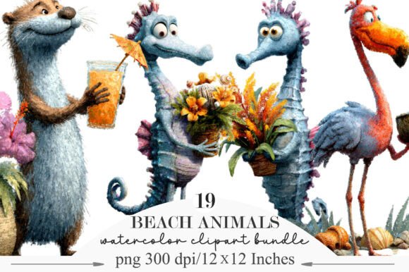 Download Beach Animals Whimsical Clipart - Whimsical Collection