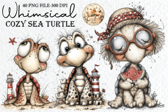 Download Whimsical Cozy Sea Turtle Clipart - Sea turtle clipart Collection