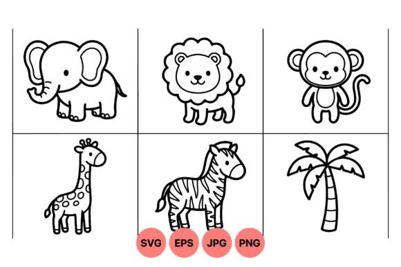 Download Cute Safari Animal Clipart Set - Cute safari animal clipart Collection