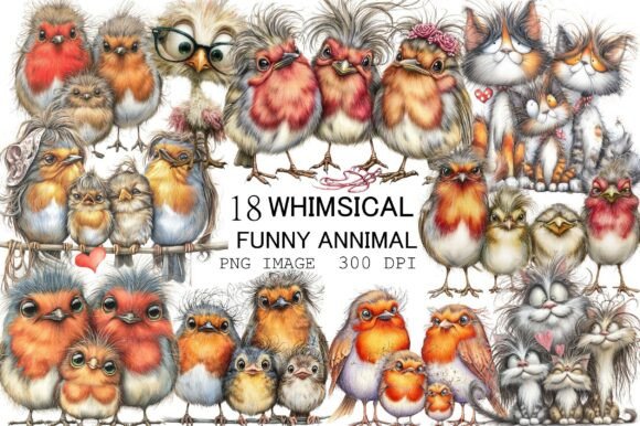 Download Funny Whimsical Animal Clipart Bundle - Whimsical Collection