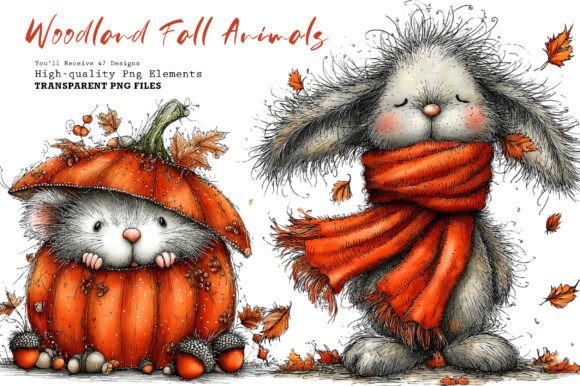 Download Whimsical Woodland Fall Animals - Whimsical Collection
