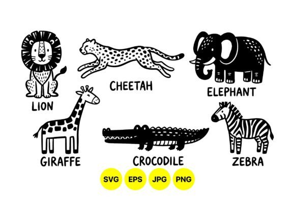 Download Cute Safari Animal Clipart SVG - Cute safari animal clipart Collection