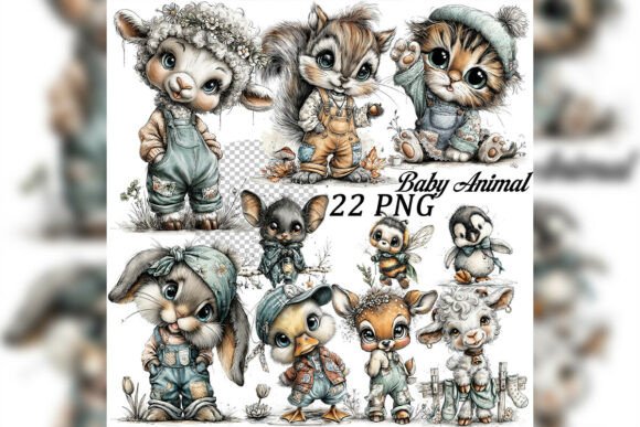 Download Whimsical Baby Animal Clipart Set - Whimsical Collection