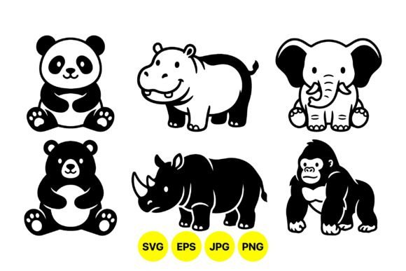 Download Cute Safari Animal Clipart Set - Cute safari animal clipart Collection