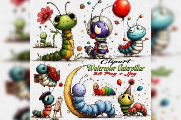 Download Whimsical Caterpillar Birthday Clipart - Whimsical Collection