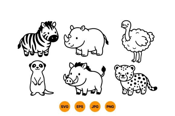 Download Cute Safari Animal Clipart SVG - Cute safari animal clipart Collection