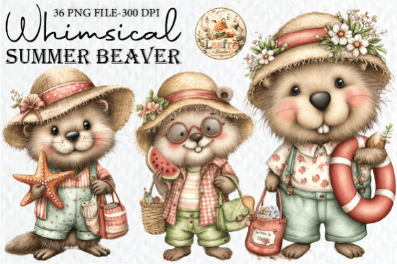 Download Whimsical Summer Beaver Clipart - Whimsical Collection