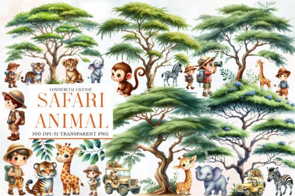 Download Cute Safari Animal Clipart - Cute safari animal clipart Collection