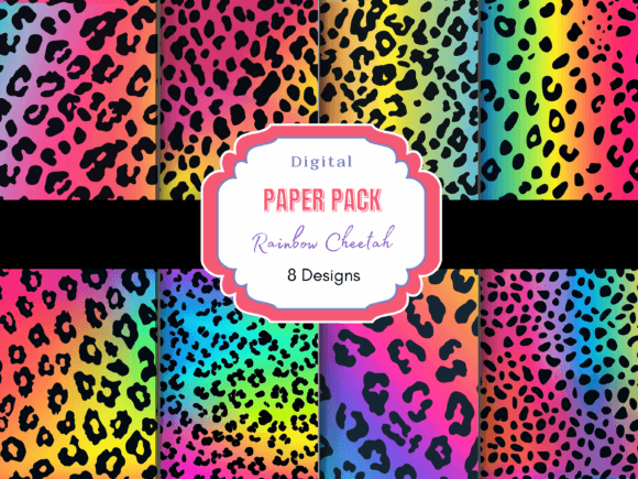 Download Rainbow Cheetah Leopard Print Digital - Premium Resources