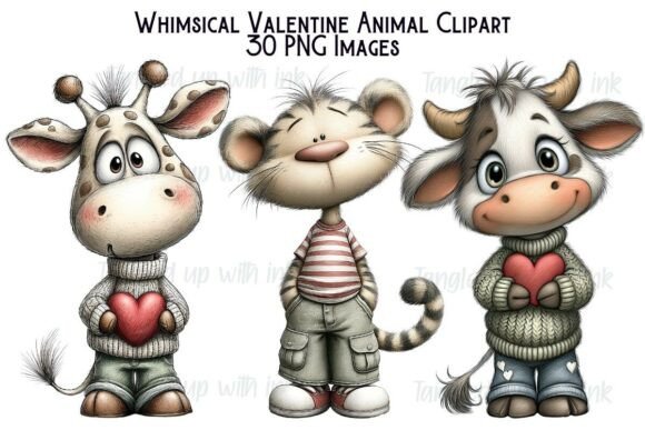 Download Whimsical Valentine Animal Clipart - Whimsical Collection