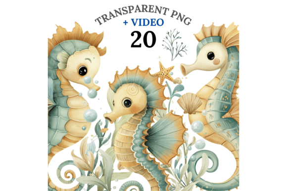 Download 20 Whimsical Seahorse Clipart - Whimsical Collection