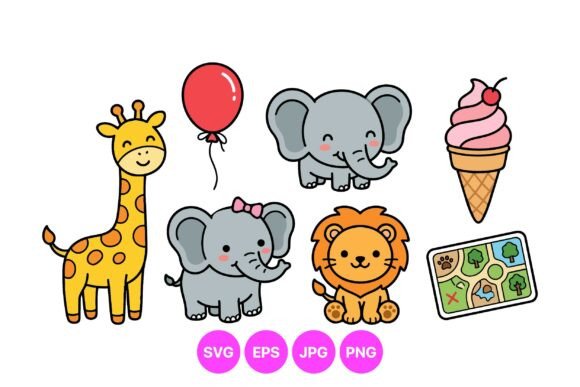 Download Cute Safari Animal Clipart Pack - Cute safari animal clipart Collection