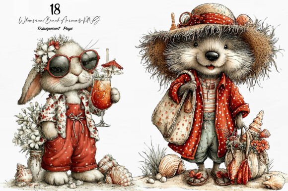Download Whimsical Beach Animals Clipart - Whimsical Collection