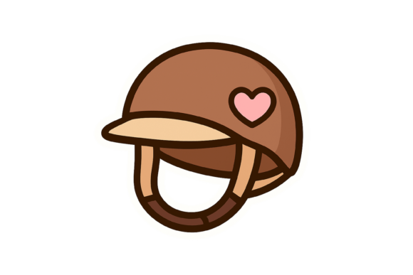 Download Riding Helmet with Heart Cute Horse Gear - Cute horse Collection